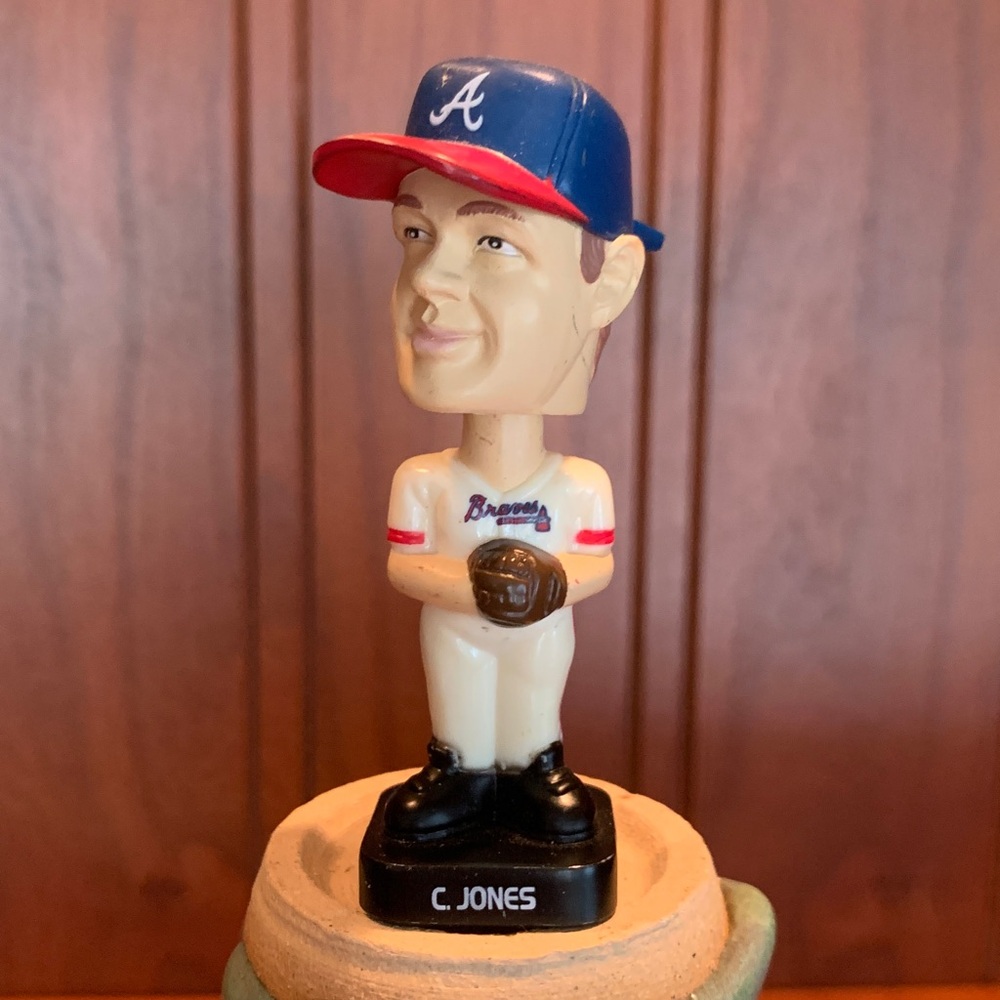 Braves Baseball Player Chipper Jones 2002 Mini 3” Bobblehead - by Fotoball MBL